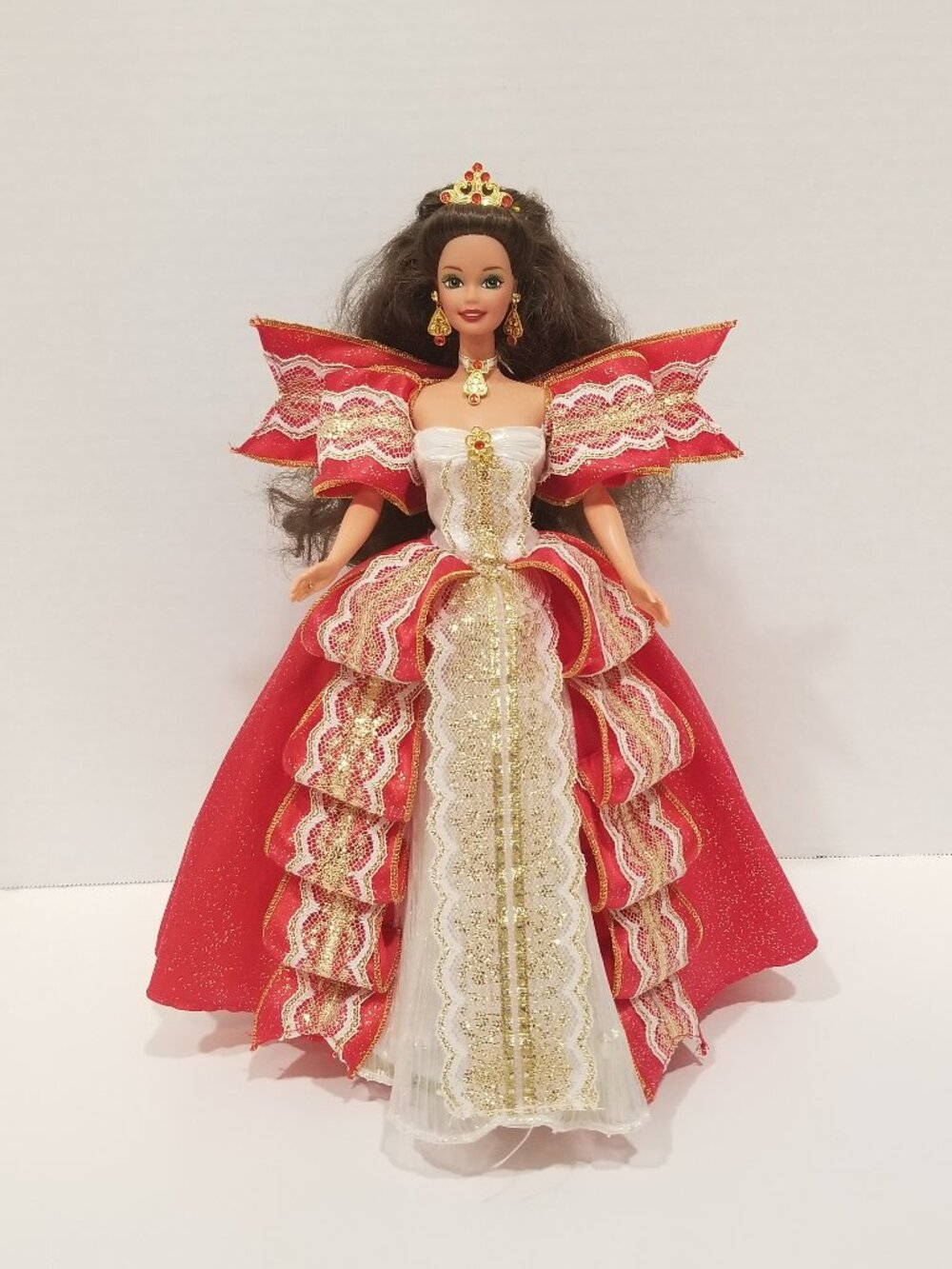 1997 Happy Holidays Barbie 10th Anniversary Doll, VGUC-EUC